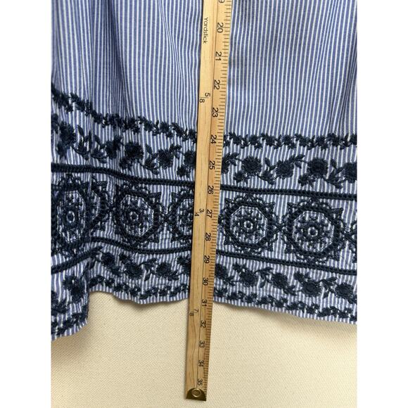 Vince Camuto Women's Shift Dress Sz 10 Embroidered Off-The-Shoulder Lined - Picture 9 of 11